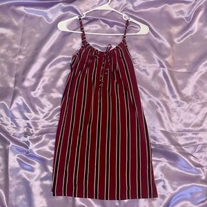 IJOAH BLACK AND RED STRIPED MINI DRESS